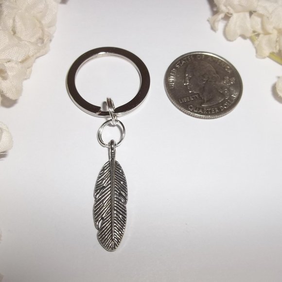 Keychain, Keyring, Feather Keychain, Gift Idea Her Him or Her Western NWT A044 - Picture 2 of 7